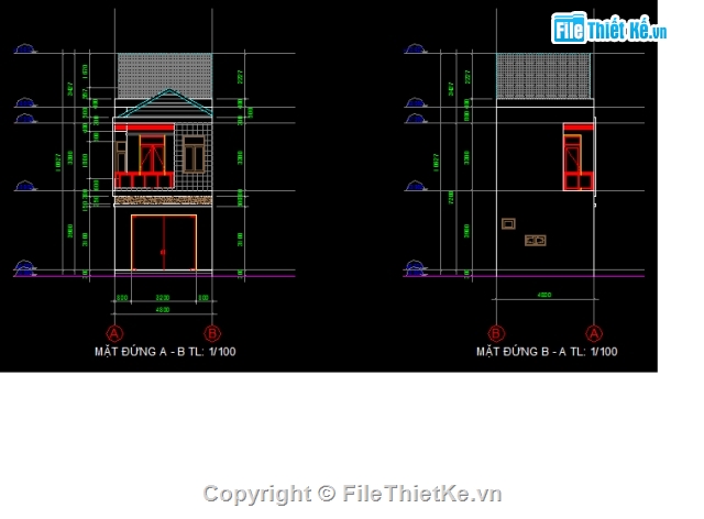 Bản vẽ,Bản vẽ mặt bằng,Nhà 2 tầng,Bản vẽ mặt đứng,mặt bằng,nhà phố kt 4.8 x 15.8